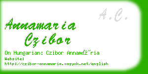 annamaria czibor business card